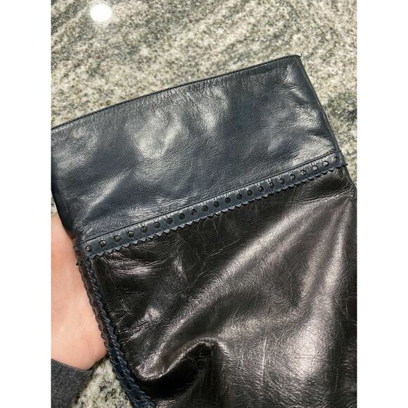 Women’s Yves Saint Laurent Tribute Platform Boots, 38.5, Blue/Black Leather, 8.5 - Picture 8 of 11